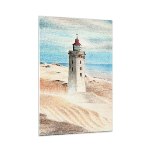 Glastavla - Bild på glas - Tittar alltid i havet - 80x120 cm
