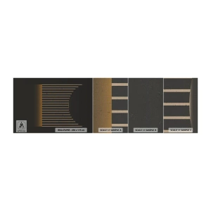 Provbit av fototapet Premium Canvas - Utforska mörkret - Abstraktion, Bit, Linjekonst - 100x30 cm