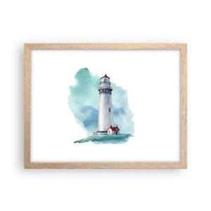 Affisch i ram av ljusek - Milda syster av det blåa - 40x30 cm