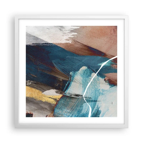Affisch i vit ram - Med styrka och energi - 50x50 cm