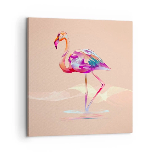 Canvastavla - Bild på duk - Goda emotioners fågel - 60x60 cm