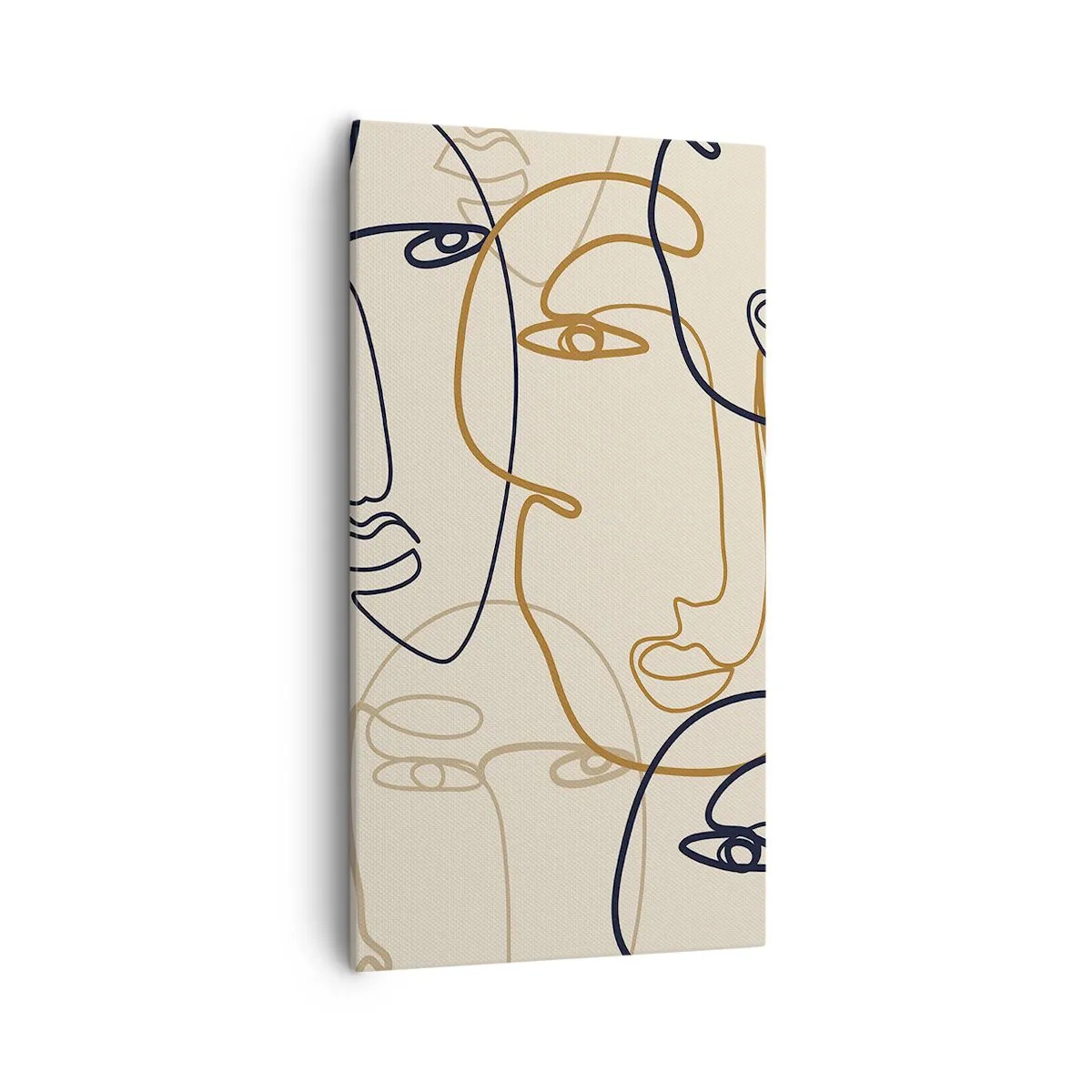 Canvastavla - Bild på duk - Mångfaldigad porträtt - 55x100 cm