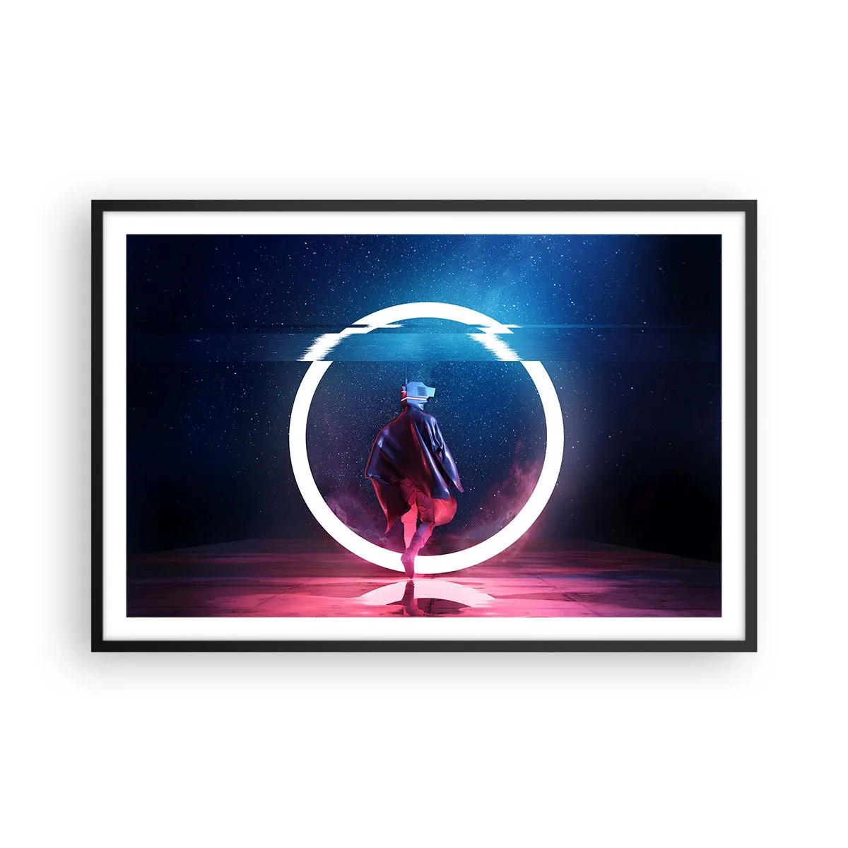 Affisch i svart ram - Mellan världar - 91x61 cm