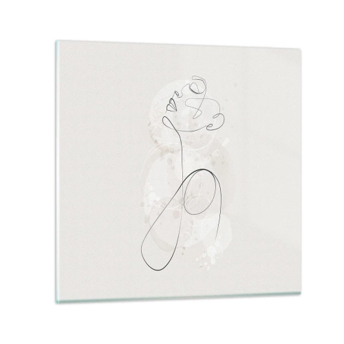 Glastavla - Bild på glas - Skönhetens spiral - 30x30 cm