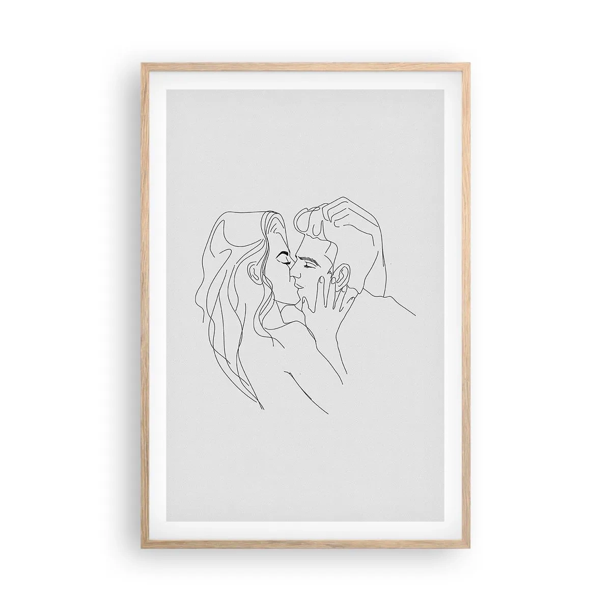 Affisch i ram av ljusek - Med samma streck - 61x91 cm