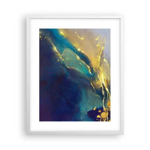 Affisch i vit ram - Utspillt guld - 40x50 cm