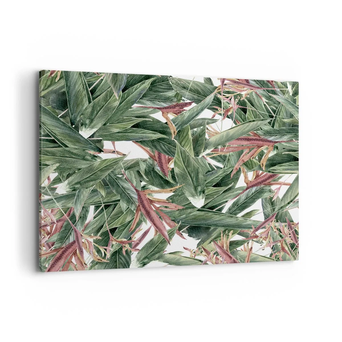 Canvastavla - Bild på duk - Smaragd-lila växter - 120x80 cm