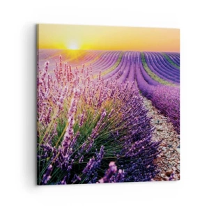 Canvastavla - Bild på duk - Doftande åkermark - 60x60 cm