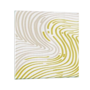 Glastavla - Bild på glas - Komposition med en mjuk böjning - 30x30 cm