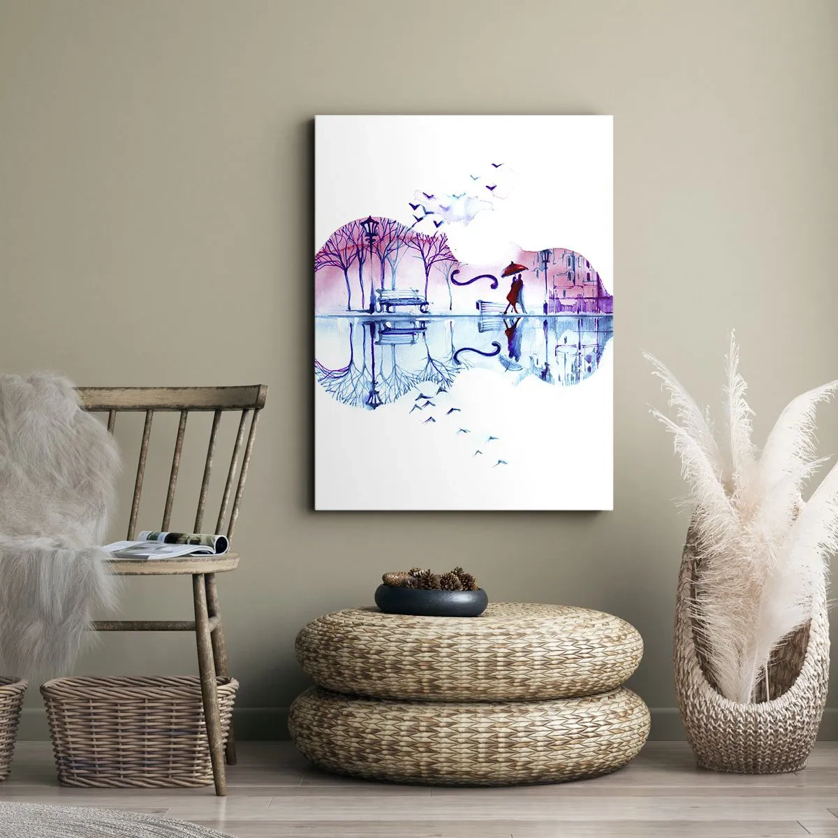 Canvastavla - Bild på duk - Regnmusik - 50x70 cm