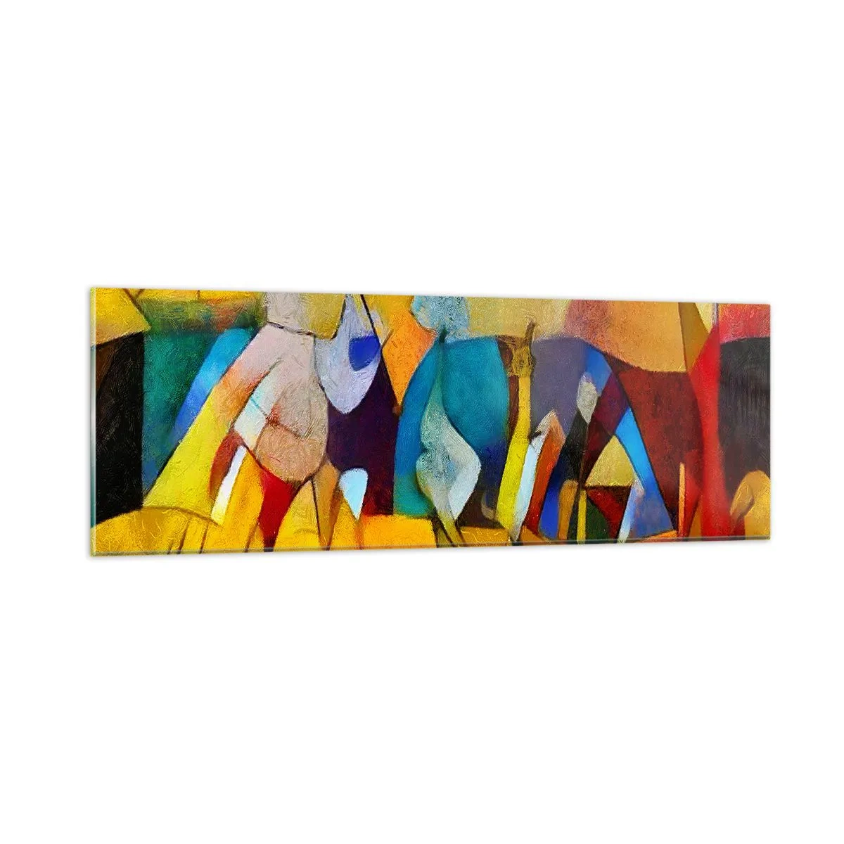Glastavla - Bild på glas - Sol - liv -glädje - 90x30 cm