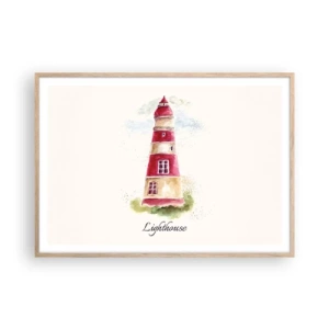 Affisch i ram av ljusek - Det är alltid något väder - 100x70 cm