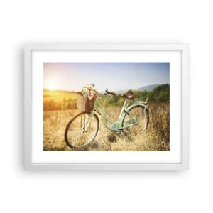 Affisch i vit ram - Jag stannar här en stund - 40x30 cm