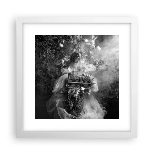 Affisch i vit ram - Bara Moder - Natur - 30x30 cm