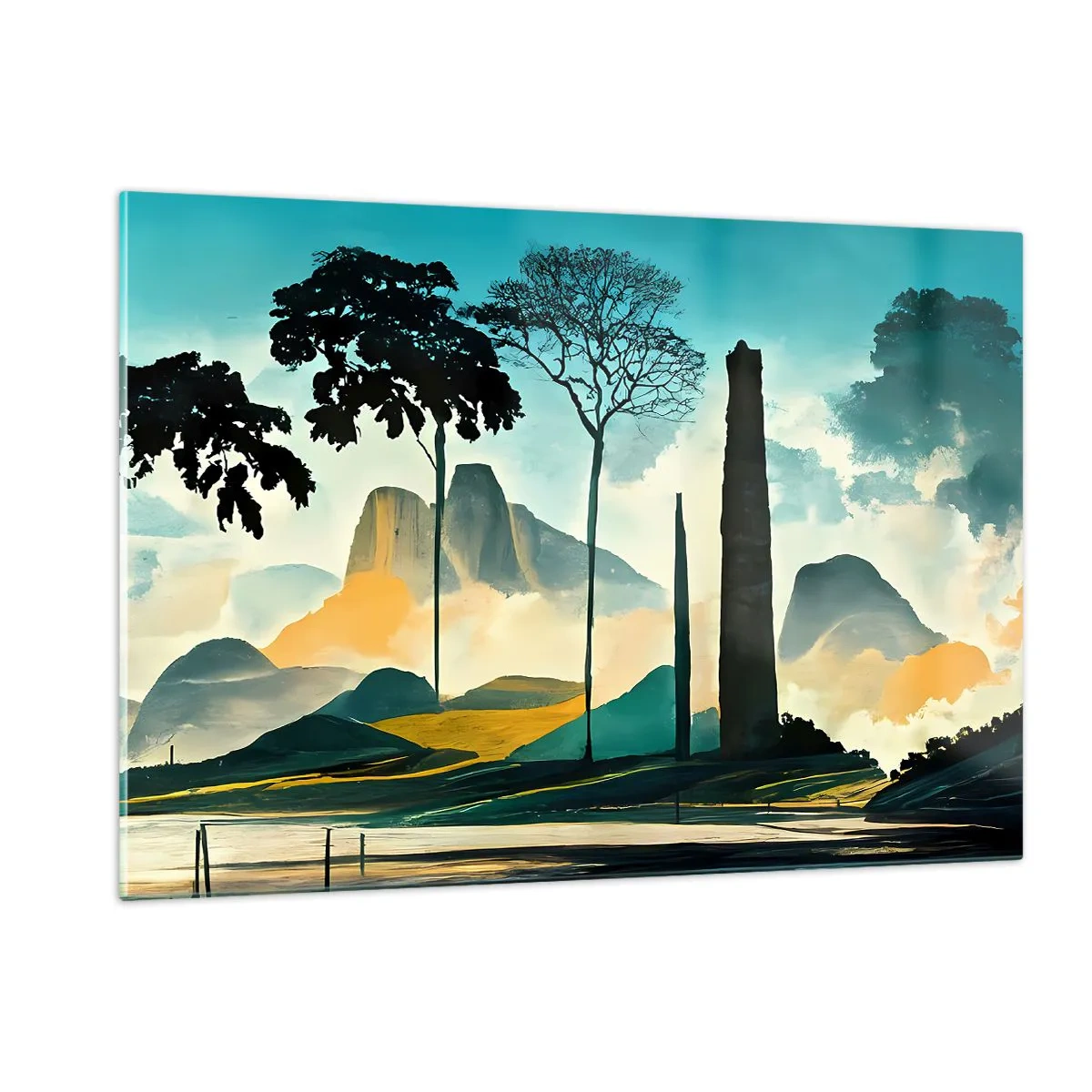 Glastavla - Bild på glas - Fortfarande högre och högre - 120x80 cm