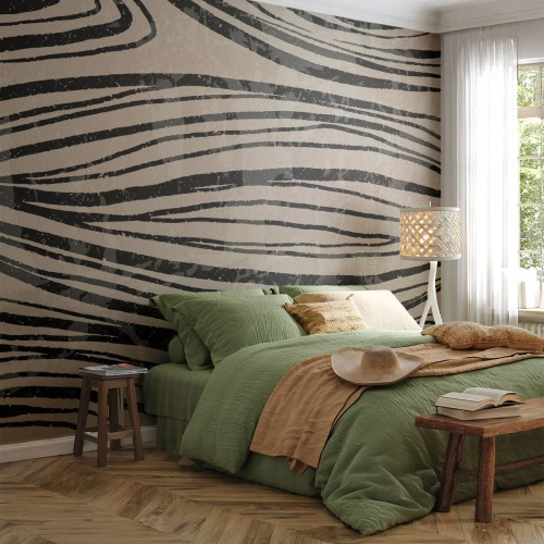 Fototapet Premium Canvas - Stänk av linjer - Abstraktion, Rader, Modern - 500x350 cm