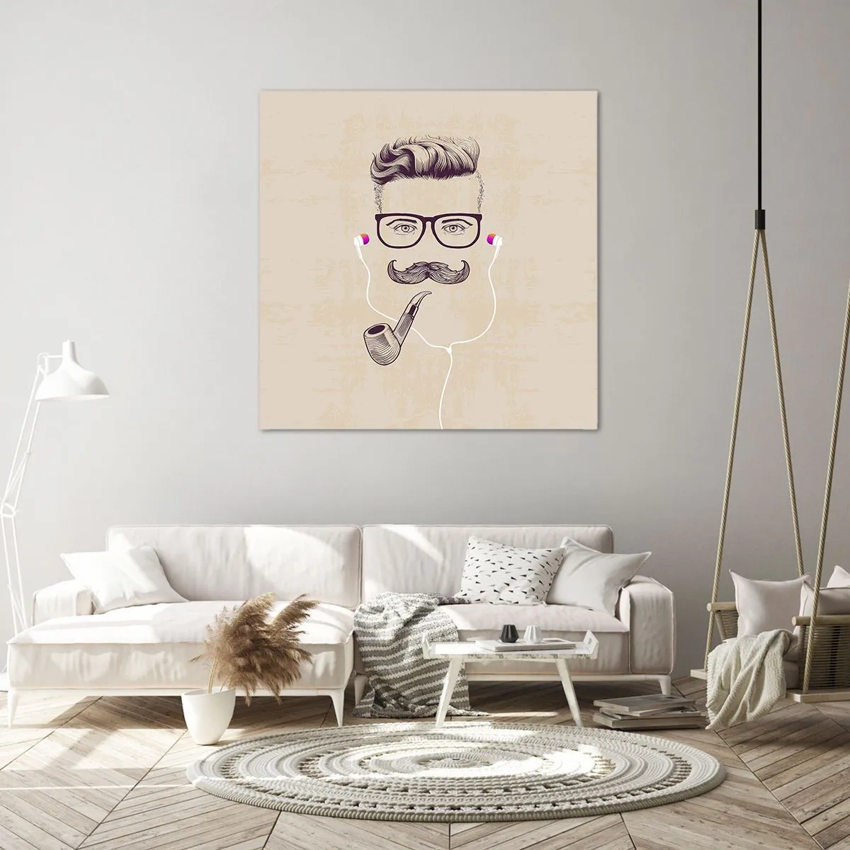 Canvastavla - Bild på duk - Riktig man? - 70x70 cm