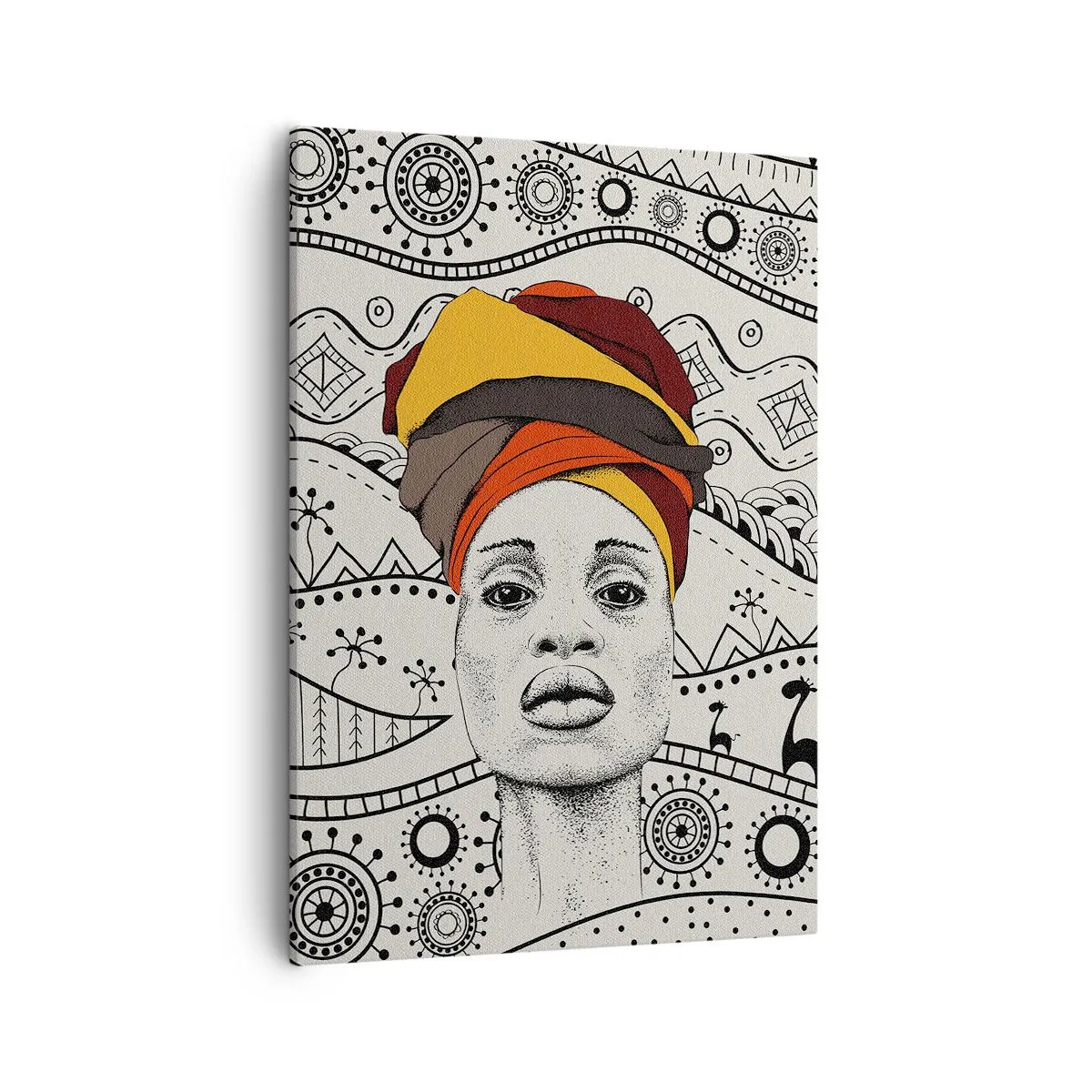 Canvastavla - Bild på duk - Afrikanskt porträtt - 50x70 cm