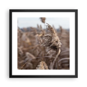 Affisch i svart ram - Dags att flyga bort med vinden - 40x40 cm