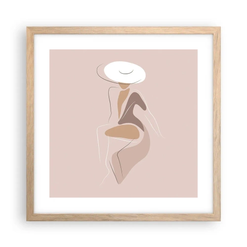 Affisch i ram av ljusek - Att vara dam - 40x40 cm