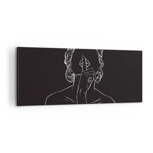 Canvastavla - Bild på duk - Skönhet blommar i tystnad - 100x40 cm
