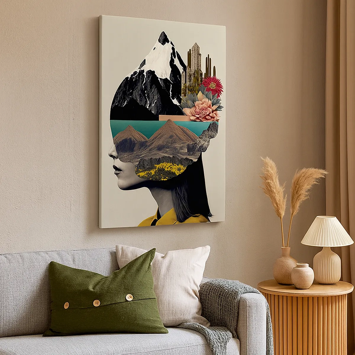 Canvastavla - Bild på duk - Kvinnan - alltid ett mysterium - 50x70 cm