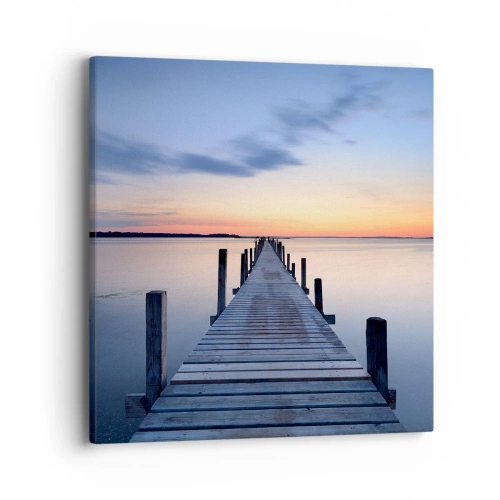 Canvastavla - Bild på duk - Klara solnedgångens ro - 40x40 cm