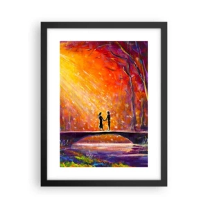 Affisch i svart ram - Himlen älskar också dem - 30x40 cm