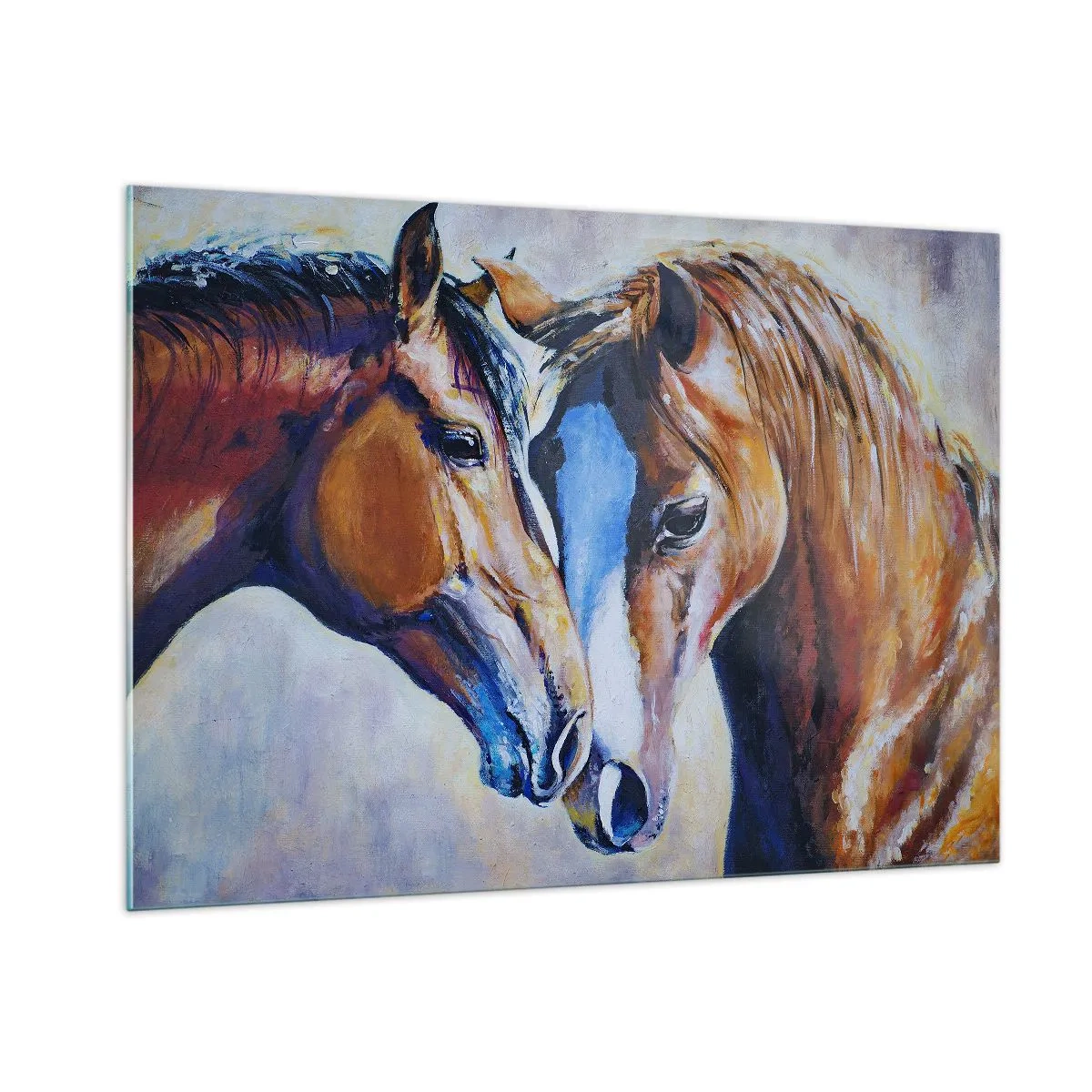 Glastavla - Bild på glas - Är det vänskap? eller är det kärlek? - 100x70 cm