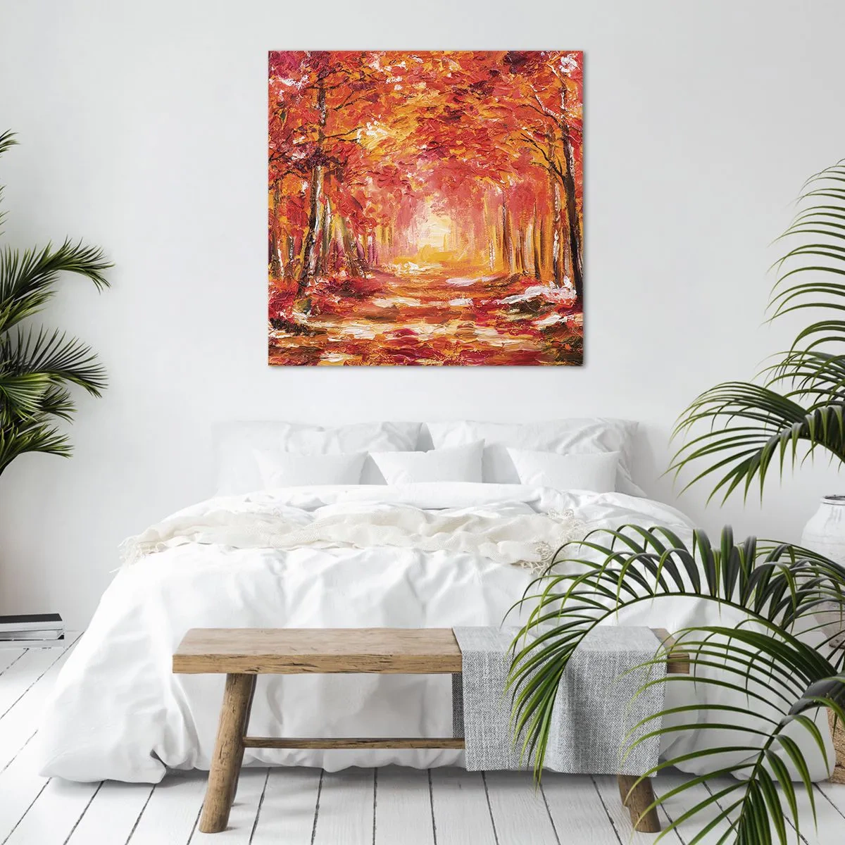Canvastavla - Bild på duk - Kopparskog - 50x50 cm