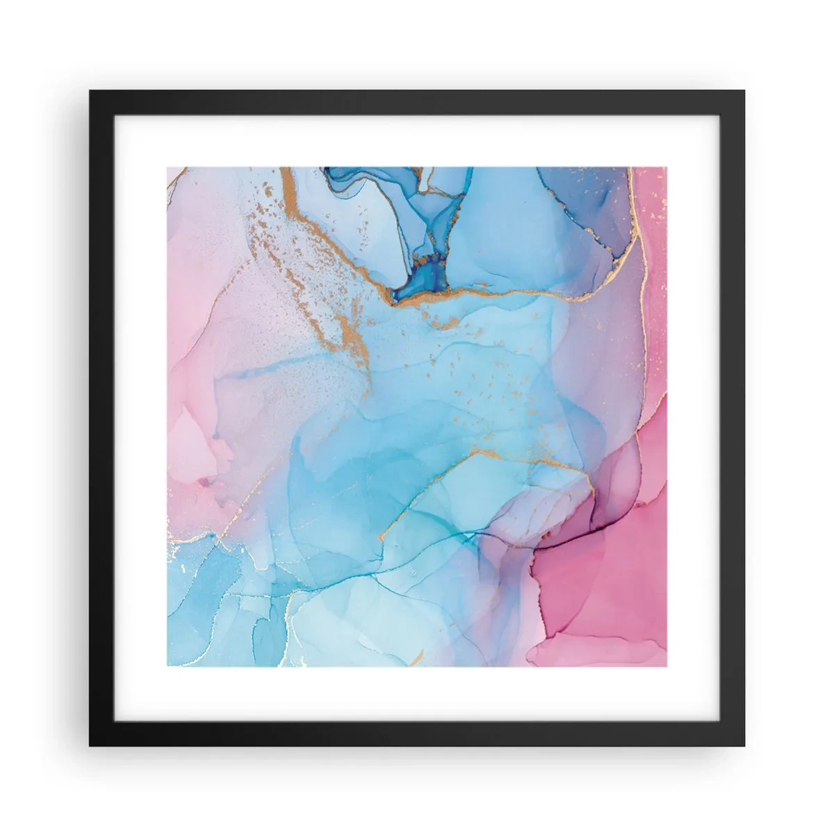 Affisch i svart ram - Möte och infiltration - 40x40 cm