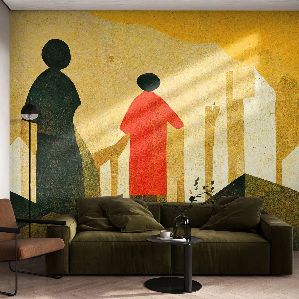 Fototapet Standard Eco - Det är fortfarande långt kvar - människor, Symbolism, Bit - 150x105 cm