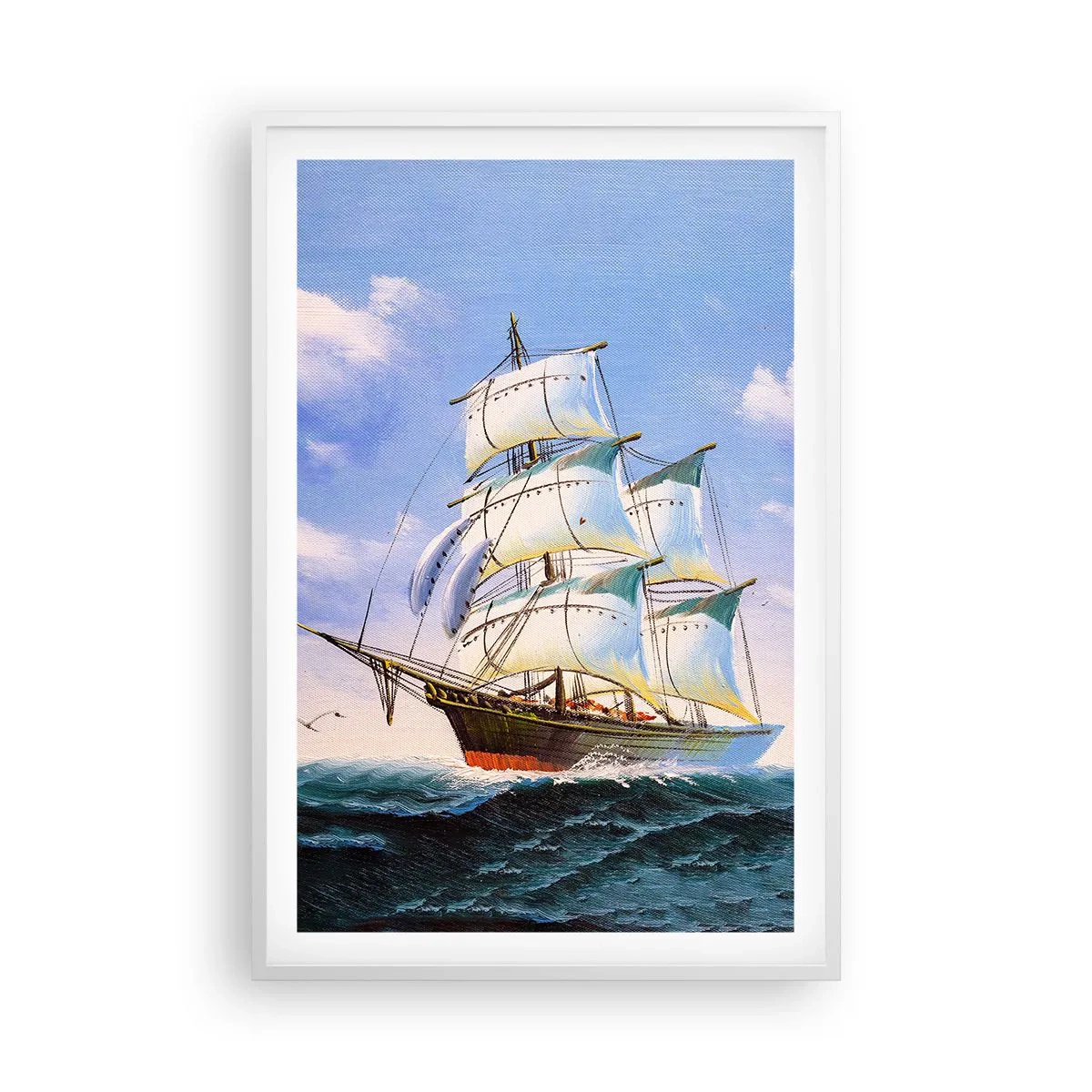 Affisch i vit ram - Stolt med vinden - 61x91 cm