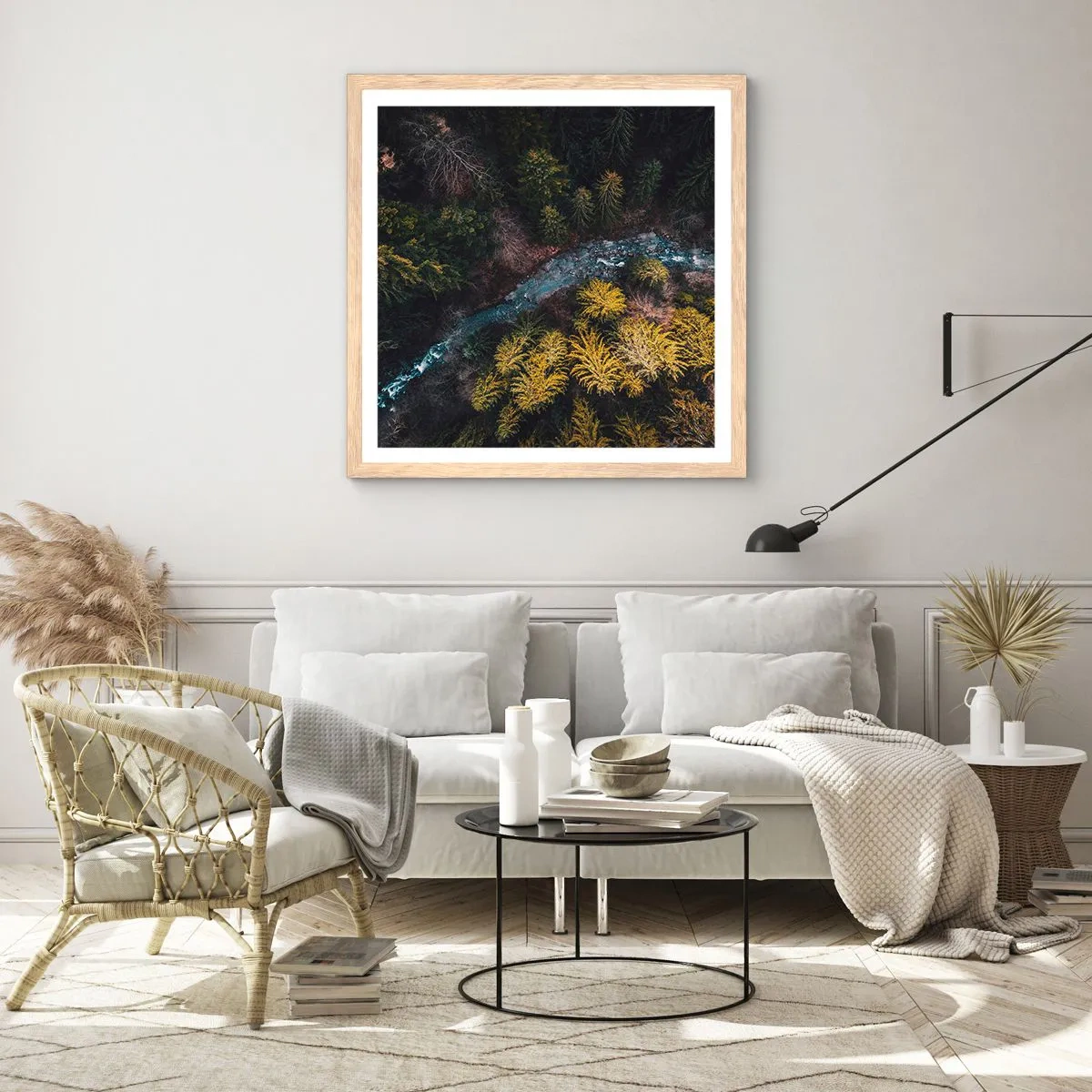Affisch i ram av ljusek - Snabbt, allt snabbare - 60x60 cm