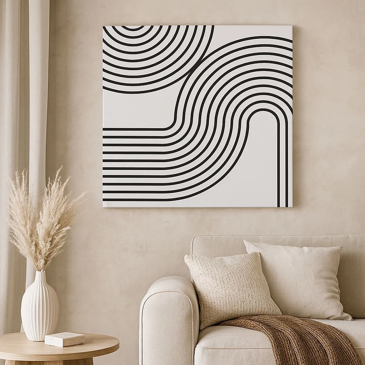 Canvastavla - Bild på duk - På en kurva - 30x30 cm