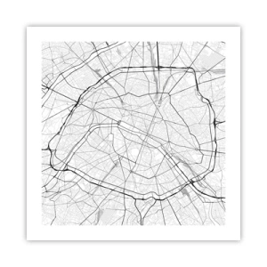 Affisch - Paris blomma - 50x50 cm