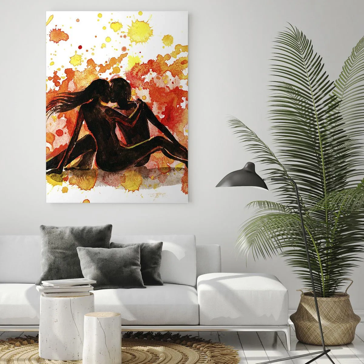 Glastavla - Bild på glas - Och så blev det ljus - 50x70 cm