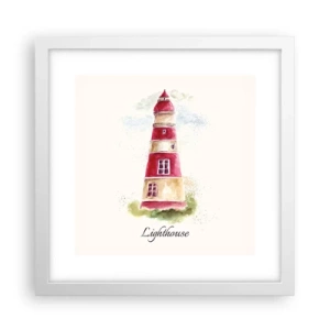 Affisch i vit ram - Det är alltid något väder - 30x30 cm