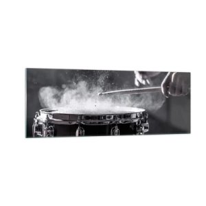 Glastavla - Bild på glas - Musikens puls - 140x50 cm