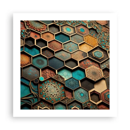 Affisch - Arabiska ornament - en variation - 50x50 cm