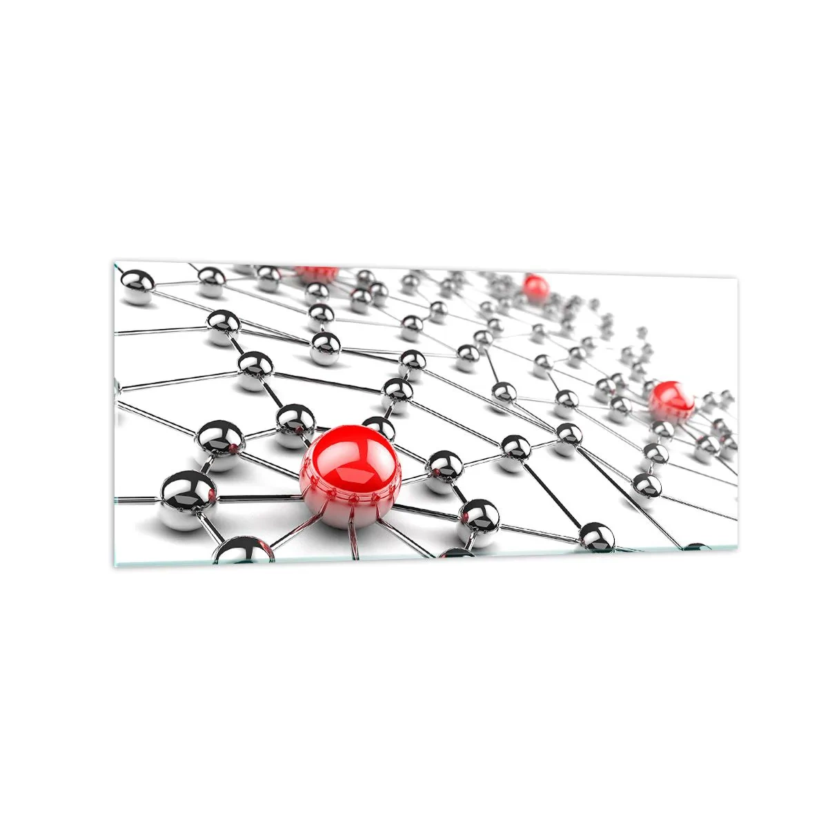 Glastavla - Bild på glas - Silvernät - 120x50 cm