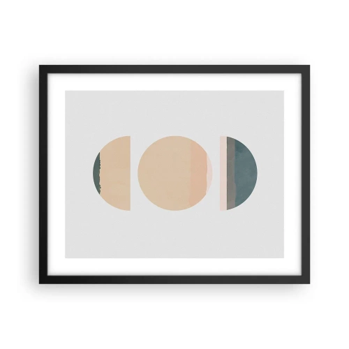 Affisch i svart ram - Hjul efter hjul - 50x40 cm