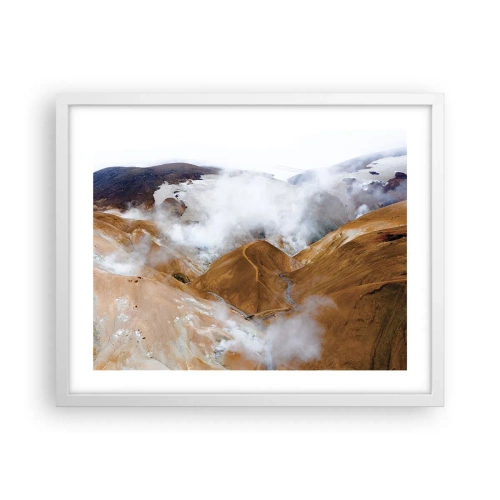 Affisch i vit ram - Islands råa skönhet - 50x40 cm