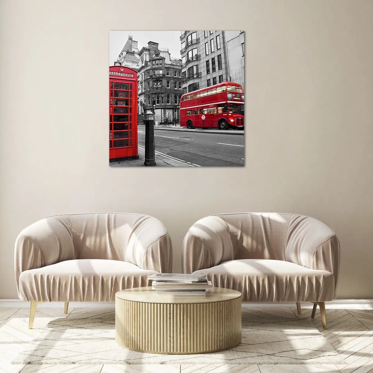 Glastavla - Bild på glas - Rödast i Europa - 40x40 cm