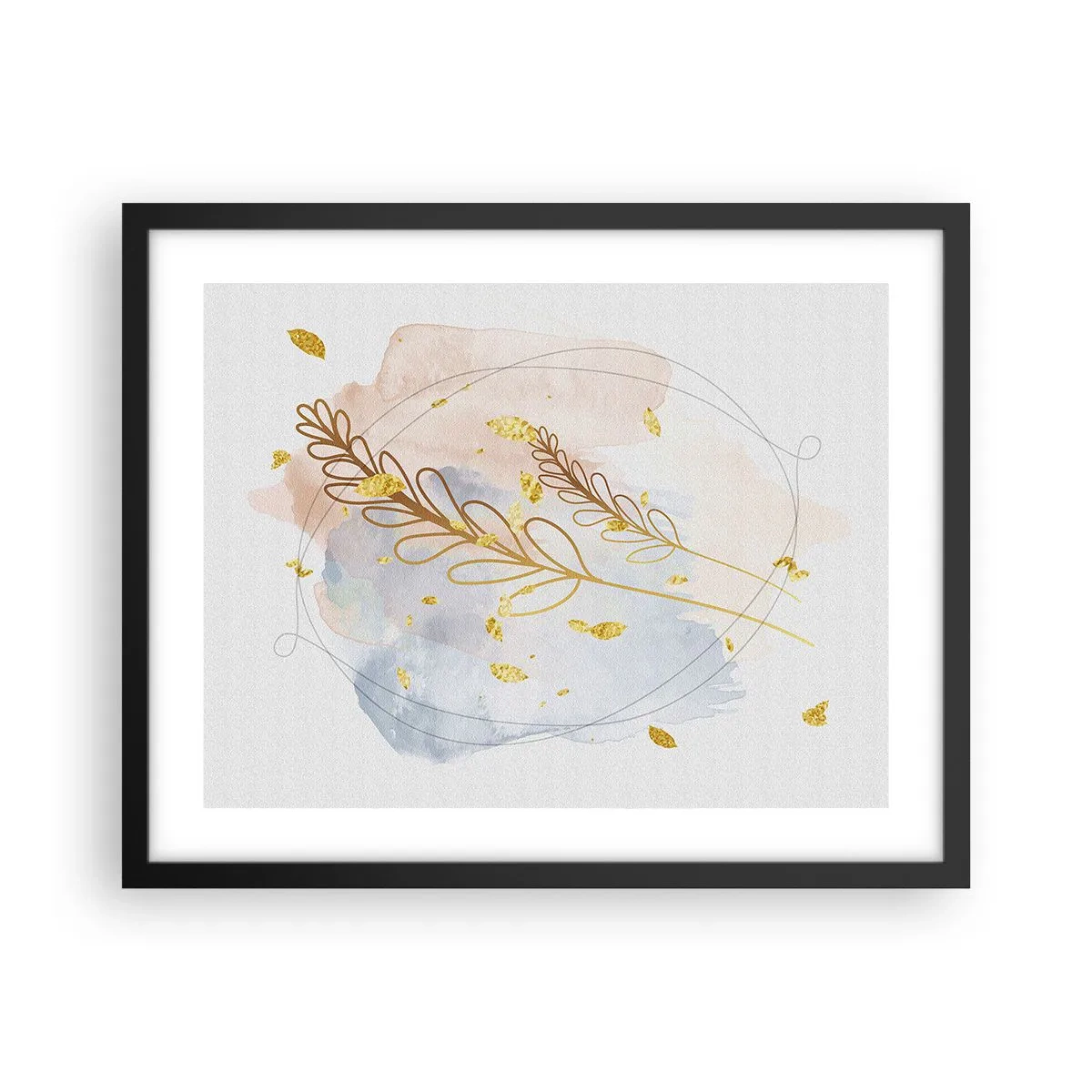 Affisch i svart ram - En gyllene explosion - 50x40 cm