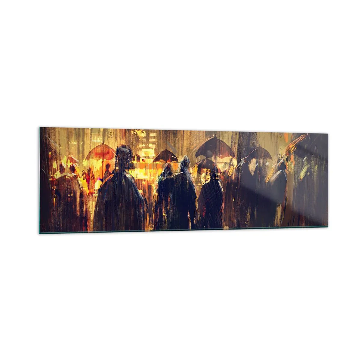 Glastavla - Bild på glas - Regnbekännare - 160x50 cm