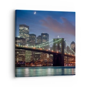 Canvastavla - Bild på duk - Glödande natt - 30x30 cm