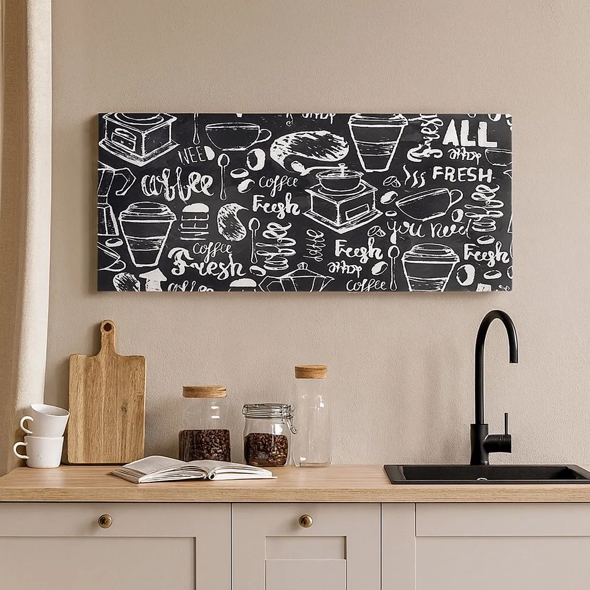 Canvastavla - Bild på duk - All you need is… - 100x40 cm