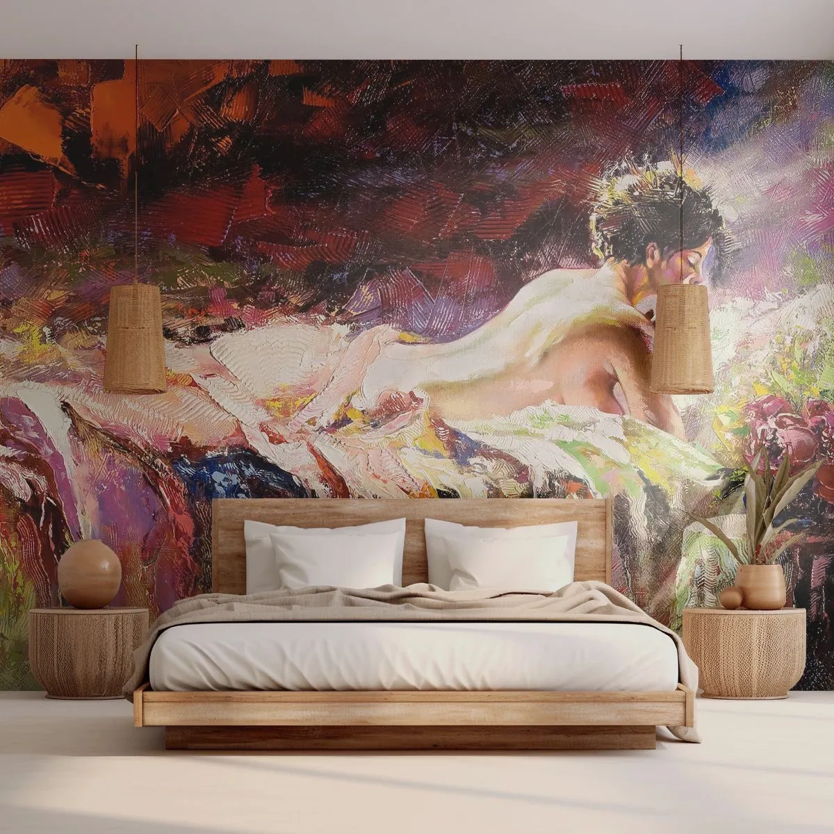 Självhäftande Fototapet Deluxe Sticker - Venus försänkt i sina tankar - Kvinna, Kropp, Bit - 250x175 cm