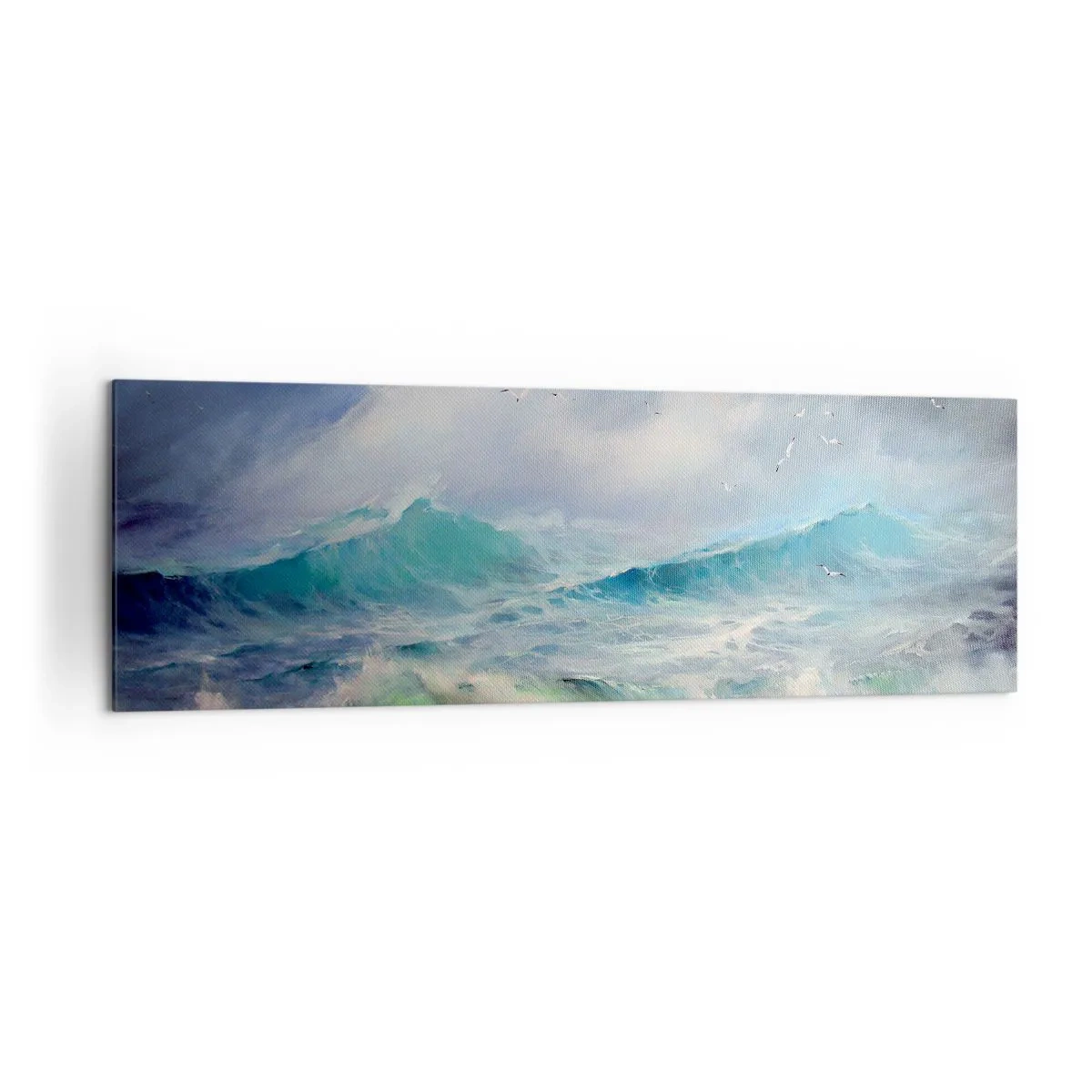 Canvastavla - Bild på duk - "Orkanen vrålade med triumf…' - 160x50 cm